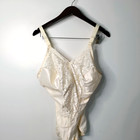 Crownette Body Shaper Lace Beige 44c Sexy Hook Close Adjustable Straps Sensual
