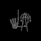 Rhinestone Transfer   Skeleton Hands With La   Iron-on  Hotfix  Bling Diy