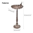 Sungmor Cast Iron Bird Bath 21 In Height Garden Standing Shell Shape Bird Feeder