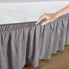 Elastic Bed Skirt 15inch Height Bedspread Dust Ruffles Bed Cover Twin Full Queen