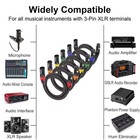 Xlr Cables Braided 1 2 Ft Short 6 Packs 3 Pin Xlr Jumpers Male To Female Patc   