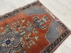 Vintage Turkish Handmade Wool Tribal Runner Rug Red Anatolian Carpet 1 9x3 4ft