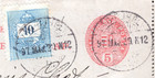 1929 Slovensko Slovakia Vag-ujhely Registered Stationery Card Magyar Overprint