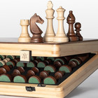 15 Inch Foldable Wooden Magnetic Chess Set W  3 Inch King Height Staunton Chess