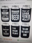 6 Pcs Neoprene Can Coolers  For Cans Or Bottles 6 Funny Phrases