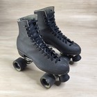 Vintage Riedell Roller Skates Sure Grip Super X 7l Black Wicked Max Wheels Sz 10