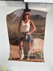Vintage Beer Advertising Poster Sexy Cowgirl Woman Mgd Miller Brewing Long Neck