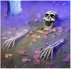 3 Pcs Halloween Skeleton Yard Stakes Realistic Skull Graveyard Lawn Garden Decor