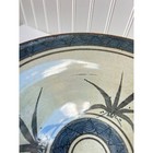 Large Artist-signed Studio Pottery Bowl   Decorative Bowl With Leaf Design