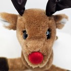 Vintage Dakin 1983 Reindeer Plush Hollyberry Deer Red Nose Stuffed Animal Toy