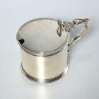 Victorian London Sterling Silver Mustard Pot With Glass Liner Antique 1830s