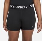 Nike Pro Dri-fit Shorts Extended Size Black white Dm8439-010 Big Girls Size Xl 
