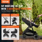 Vevor Baby Infant Stroller Newborn With Bassinet Foldable Reversible Set Black