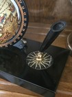 Vintage World Globe Brass Pen Holder 3   Hammond Terrestrial Desktop Ironstand