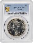 Pcgs-pl65 Canada 1949 George Vi Dollar Silver Coin  Pq  
