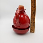 Mamma Ro Classic Collection Oil   Vinegar Cruet Bottles - 20oz Large Red Italy