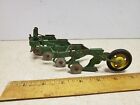 Toy Eska John Deere 4-bottom Row 3 Point Hitch Plow Vintage