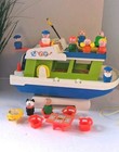 Vtg 1972 Fisher Price Happy Houseboat Play Set  100  Complete     xtras  Mint 