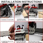 Gasoline Chainsaw 52cc 20  Engine Gas Crankcase Chain Saw Wood Cutting Powered