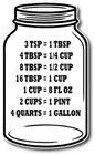 Kitchen Conversion Chart On Jar Magnet Standard Conversion Chart D  cor Cooking 