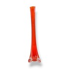 Mid-century Modern Bud Vase 12  Red Glass Stretched Neck