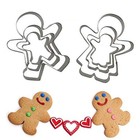 Gingerbread Man And Gingerbread Woman Shaped Cookie Cutters Set Of 6 Pcs  Sta   