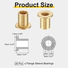 20pcs Flange Sleeve Bearings 6x8x12mm Self-lubricating Sintered Bronze Bushings
