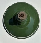 Vintage Green White Porcelain Enamel Barn Industrial Light Shade 18  W  Fixture