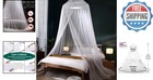 Elegant White Dome Mosquito Net Canopy For Kids  Full queen Size Bed Curtains
