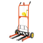 330lbs Hand-crank Winch Material Lift Pallet Truck  Adjustable Lift Stacker Top