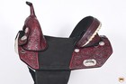 77hs Hilason Western Horse Treeless Trail Barrel American Leather Saddle  