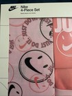 Nike 4 Piece Newborn Girl Blanket Bodysuit Booties Hat Just Do It Set New 0-6m