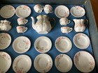 25 Piece Antique Childs Teaset In Box  Germany  Hand Painted
