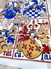 Hand Painted Old Look Miniature Leaf Coats Of Arms Of Europe And Golden Fleece