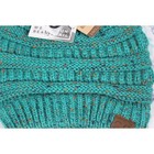 Cc Beanie Tail Messy Bun Ponytail Hat Teal Confetti Knit Beanie Nwt