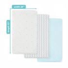 3 Pack 100  Natural Cotton Fitted Crib Sheets 52  X 28  - Soft  Breathable  H   