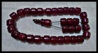 Antique 95 2 Grs Cherry  Amber Bakelite Faturan  Islam Prayer Beads 33 Rosary