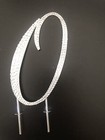 Crystal Rhinestone Cake Topper Silver Letter O 5    High