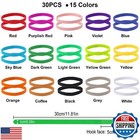 30 Pcs Puppy Whelping Collars Newborn Pet Collars Double-sided Soft Adjustabl