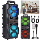 Portable Bluetooth Speaker 6 5  Dual Sub Woofer Heavy Bass Rechargeable Remote