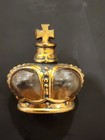 Prince Matchabelli 1940s Perfume Bottle W  Gilded Crown Vintage - Empty