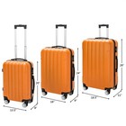       free Shipping       set Of 3 Suitcases luggage Black  silent Wheels casters 