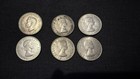 Lot Of 6 Canadian 50 Cent Silver Half Dollars 1937  1953  1957  1958  1959  1964
