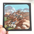 Boer War 1890s Magic Lantern Slide Battle Scene Second Boer War Colour Antique