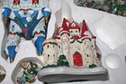 2005 Disney Princess 12 Piece Lighted Porcelain Christmas Village Brass Key Read