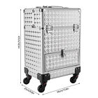 Rolling Nail Case Wheeled Manicure Makeup Train Box Storage Case Organizer
