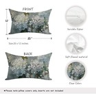 Rustic Spring Blue Hydrangea Floral Pillow Cover 20x12 Double-sided  Color-1