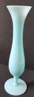 Vintage Mid Century Turquoise Blue Opaline Glass Bud Vase