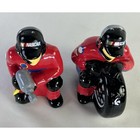 Gibson Nascar Pit Crew 4  Salt   Pepper Shaker Set Tire   Lug Man  