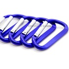 Wholesale Lot 12 24 50 100 Pcs Aluminum D Shaped Carabiner Belt Clip 2 25  Blue